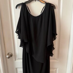 MSK Black Asymmetrical Women's Dress